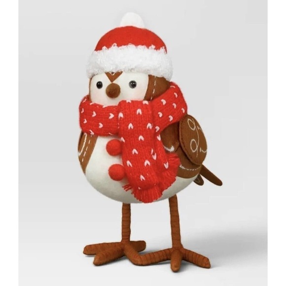 NEW! Wondershop 2023 Target Featherly Friends Bird SNAP ~ Wearing Red Scarf CUTE - Picture 1 of 3